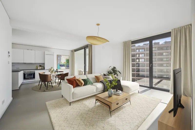 Modern Living at The Colonnades – Exklusives 3-Zimmer-Apartment mit zwei Loggien und Einbauküche — photo 1